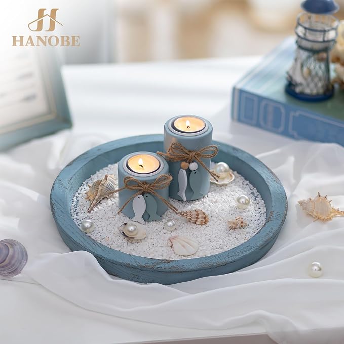 Hanobe Coastal Decorative Tray, Farmhouse Plate - Image 3