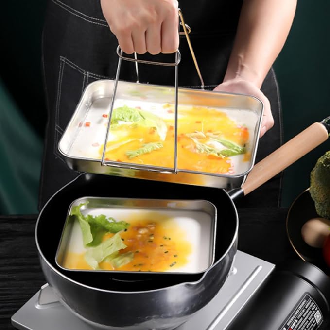 Lyellfe 6 Pack Small Stainless Steel Plates, 9.2''L x 7''W | Mini Metal Food - Image 5