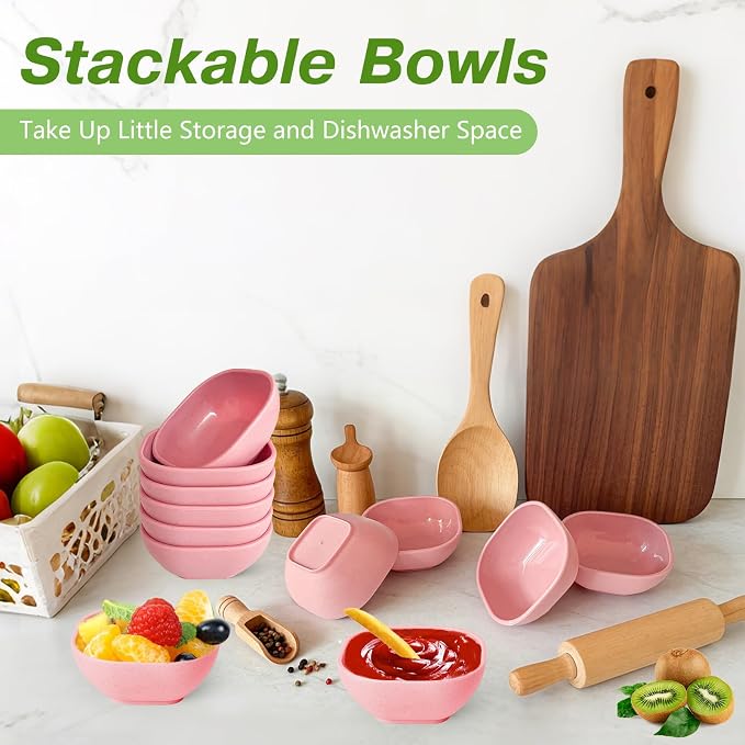 SHECIPIN 12 Pack Unbreakable Dipping Bowls, 4.5 OZ Soy Sauce Dishes，dipping - Image 4
