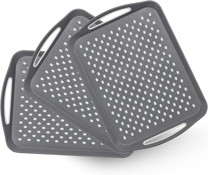 17.7" x 12.5" Anti-Slip Serving Trays by Kazozobi