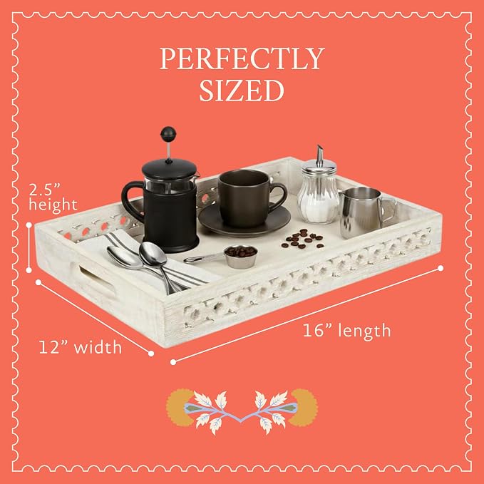 Trellis Mango Wood Serving Tray - Image 9