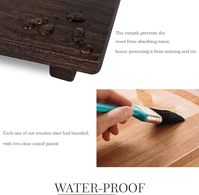 Wood Bathroom Tray Farmhouse Decor Kitchen Soap Holder, 11.8"x7" Dark Brown | - Image 3