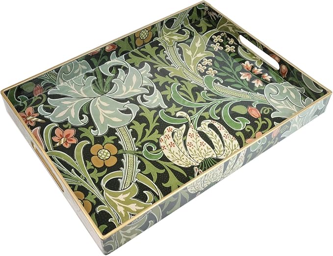 Spsyrine Serving Tray with Handles, Plastic Decorative Tray by Spsyrine
