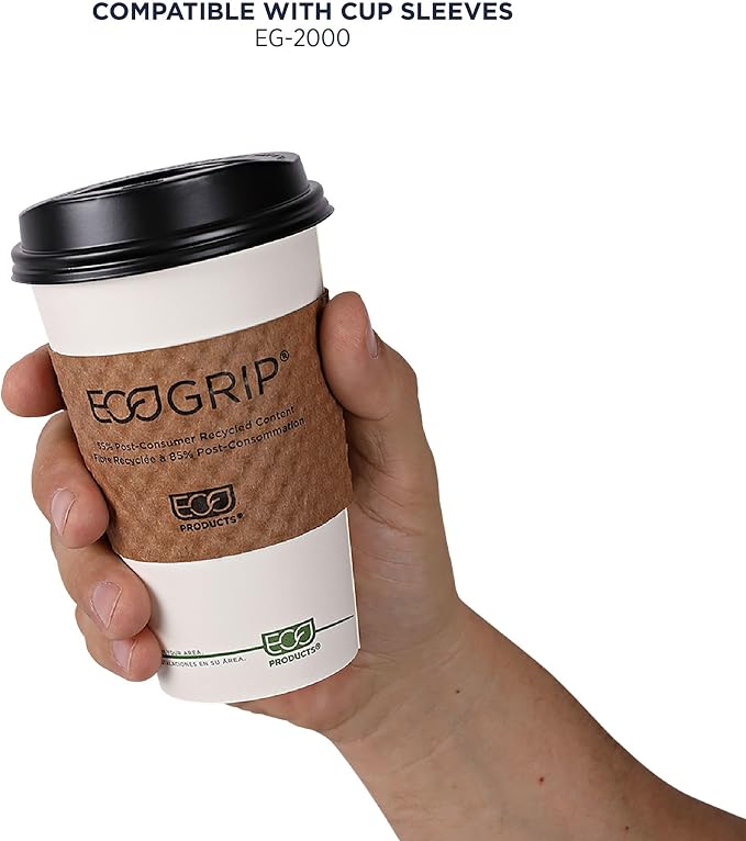 ECO PRODUCTS GreenStripe Disposable Paper Hot Cups, 16 oz, Paper To-Go Cups - Image 7