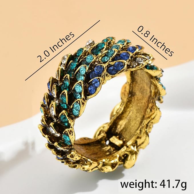 Peacock Napkin Rings Set of 12 - Image 2