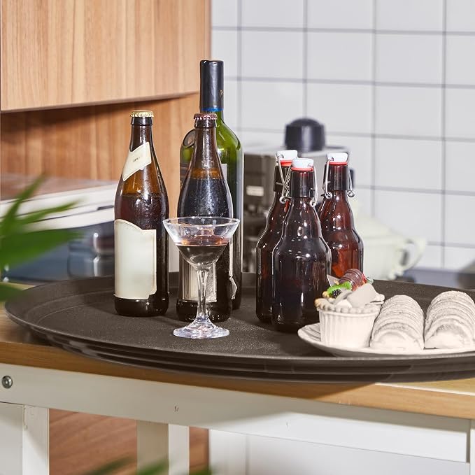 FillTouch 2 Pcs Restaurant Serving Trays PP Plastic Non Slip Rubber Lined Large - Image 7