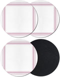 Coasters Set of 4, Modern Minimalist Styles Round Drink Coasters by Unknown