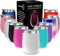 CHILLOUT LIFE 12 oz Stainless Steel Wine Tumbler by CHILLOUTLIFE