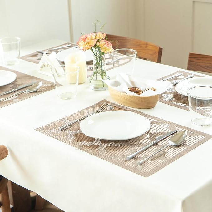 Placemats Set of 12 Vinyl/Plastic Woven Place Mats - Image 6