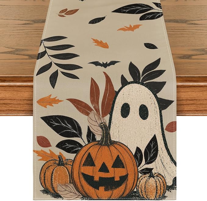 Artoid Mode 210 GSM Halloween Table Runner 13x60 Inch Home Party Decor | Leaves by ArtoidMode