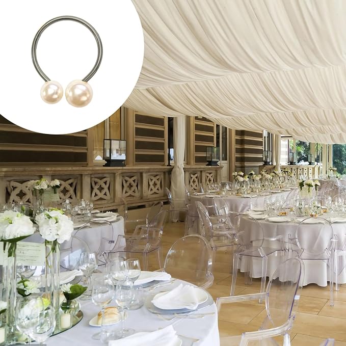 6 Pcs Black Napkin Rings - Image 5