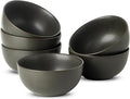 Stoneware Soup Bowls, 24 oz Cereal Bowls Set of 6 by Tikooere