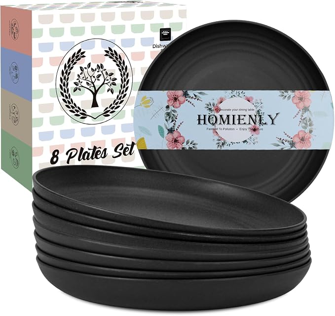 Wheat Straw Plates Set by HOMIENLY