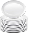 36 Pcs Large Serving Platters Oval Trays White Plates Serving Dish by Dandat