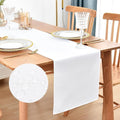 Faux Linen Table Runner Water Resistant 13 x 72 in, Coffee Table Runner by Nacuci