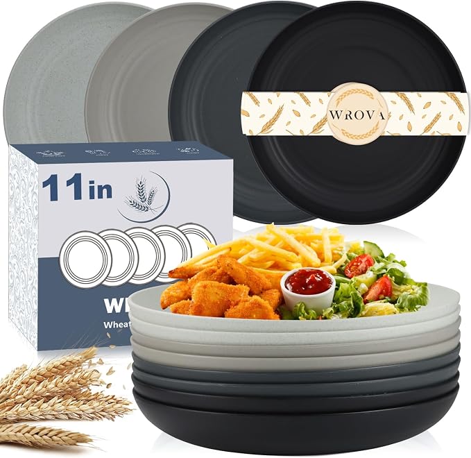 Large Wheat Straw Plates by WROVA