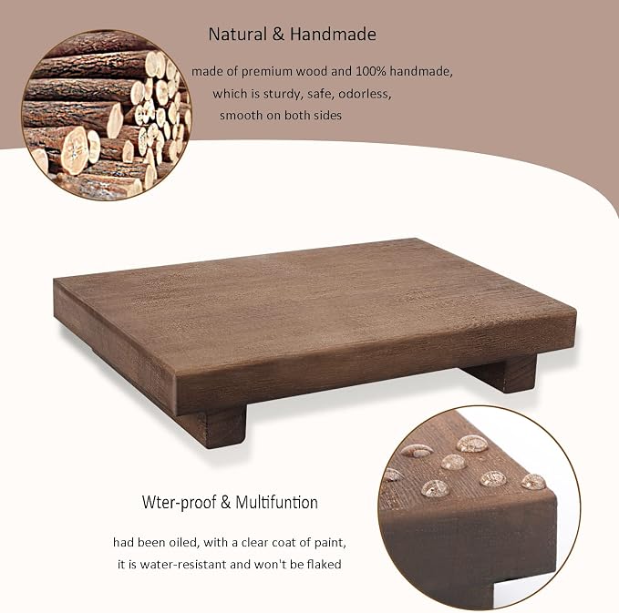 Wood Bathroom Tray Farmhouse Decor Kitchen Soap Holder, Lightweight, Easy Clean - Image 5