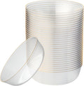 PLASTICPRO [30 Pack 16 OZ Bowls Edge Collection Clear by PLASTICPRO