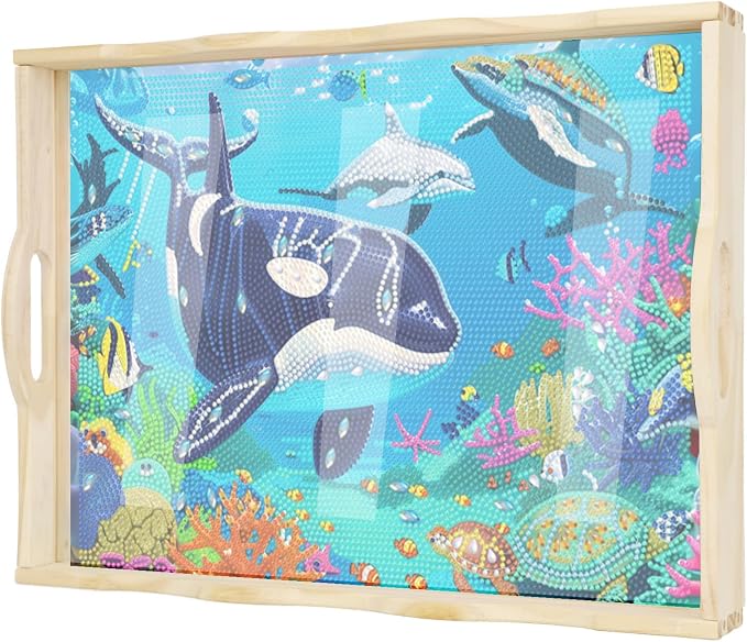 EWJRNSF Diamond Art Kits for Adults Wooden Serving Trays by EWJRNSFDiamondPainting
