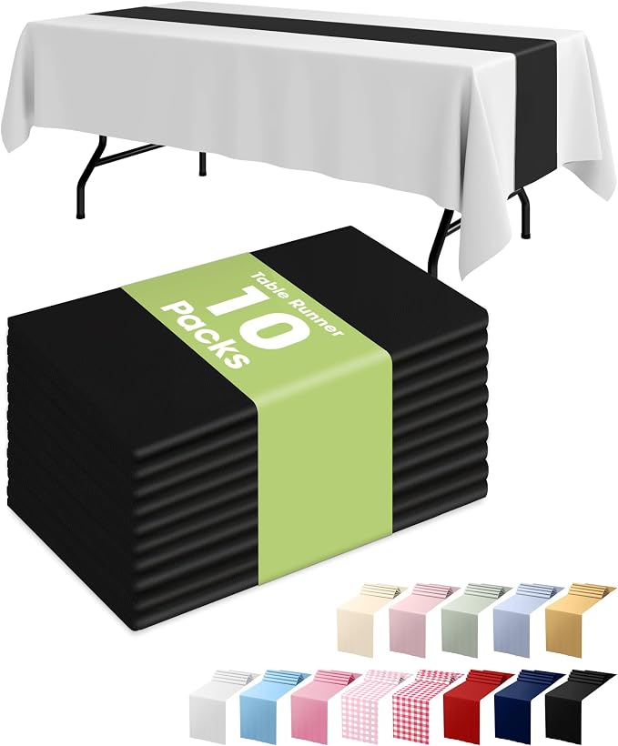 Pureegg Black Plastic Table Runners by Pureegg