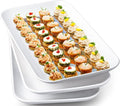 DELLING 14 Inch Large Serving Platter Set of 3, Rectangular Platters by Delling-HappyFoodieCreator