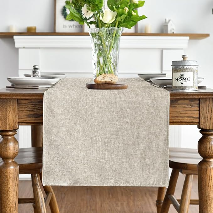 Artoid Mode Light Brown Table Runner, Seasonal Fall Washable Kitchen Dining - Image 7