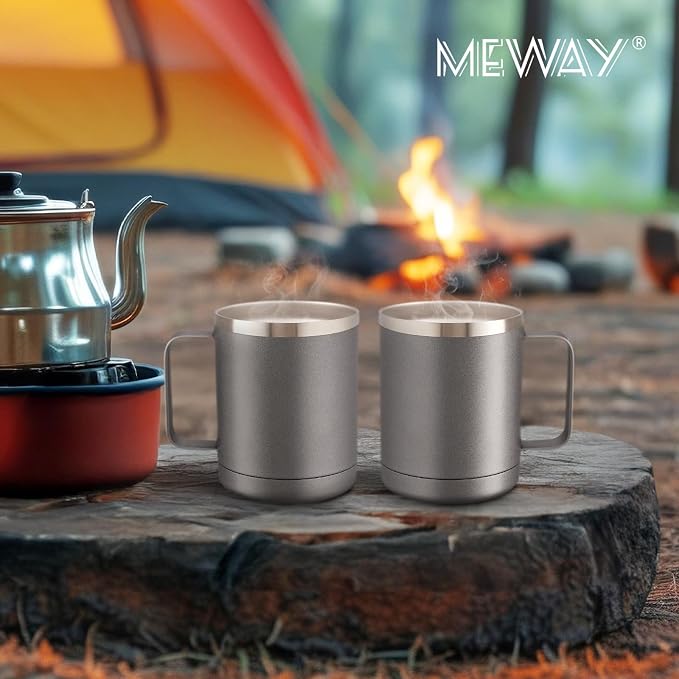MEWAY 12oz Coffee Mug With Handle 8 Pack Bulk, Stainless Steel Insulated Travel - Image 7
