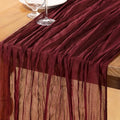 DeZerlor Burgundy Cheesecloth Table Runners 10 Pack Christmas Runners | by DeZerlor