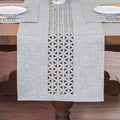 ARTABLE Gray Rectangle Fabric Table Runner Finished Edge 16 x 120 Inch | by ARTABLE