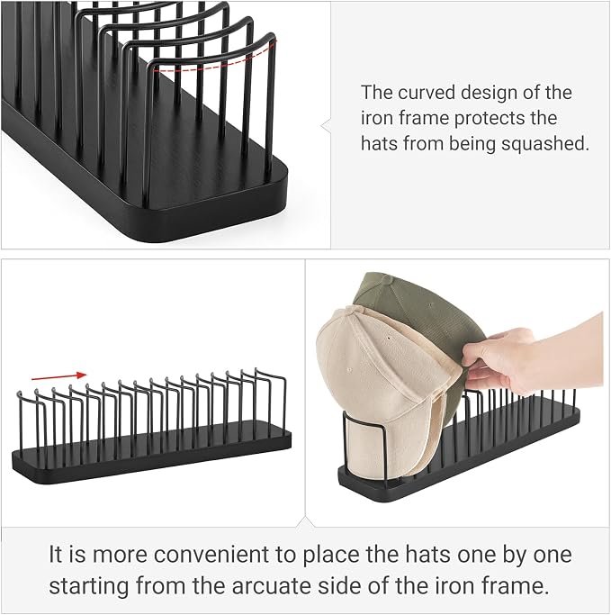 Mkono Hat Organizer for Baseball Caps, Hat Holder Storage for Closet, Space - Image 3