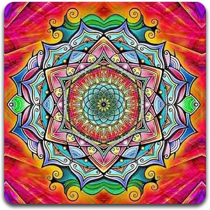Mandala Pattern Square Coaster Set - Image 5