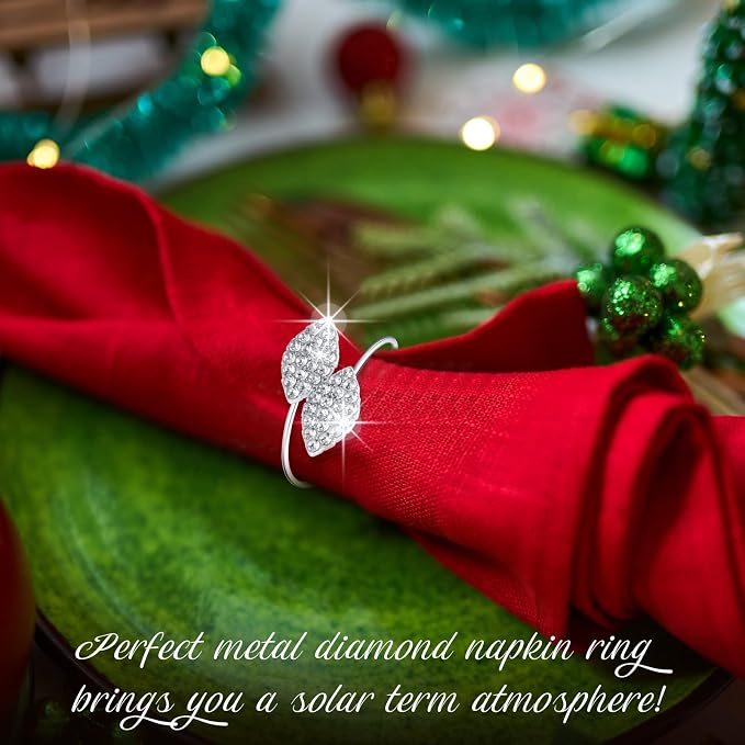 Hotop 300 Pcs Silver Napkin Rings Set - Image 4
