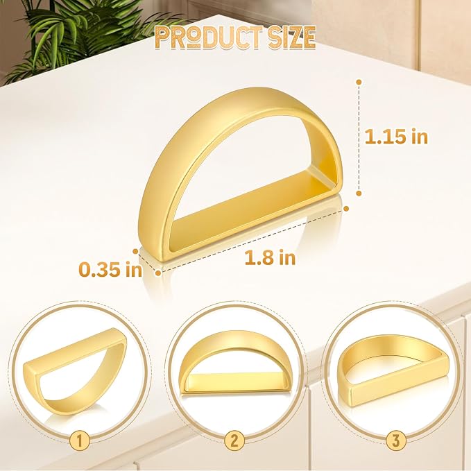 KPOSIYA Napkin Rings Set of 72, Matte Gold Napkin Rings Bulk - Image 4
