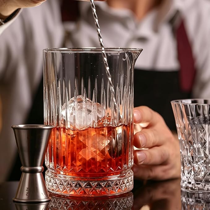 2pcs Cocktail Mixing Glass Bartender | 24oz Crystal Bar Stirring Glass | Old - Image 3