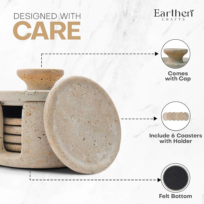 Travertine Marble Coasters - Image 6