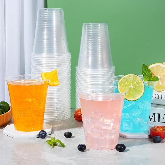 SIUQ 300 Pack 12 oz Plastic Cups, PP Clear Plastic Cups Bulk - Image 2