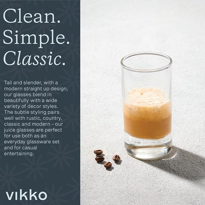 Vikko SMALL Juice Glasses, 4.75 Ounce Small Glass Cups, Thick and Durable Juice - Image 5
