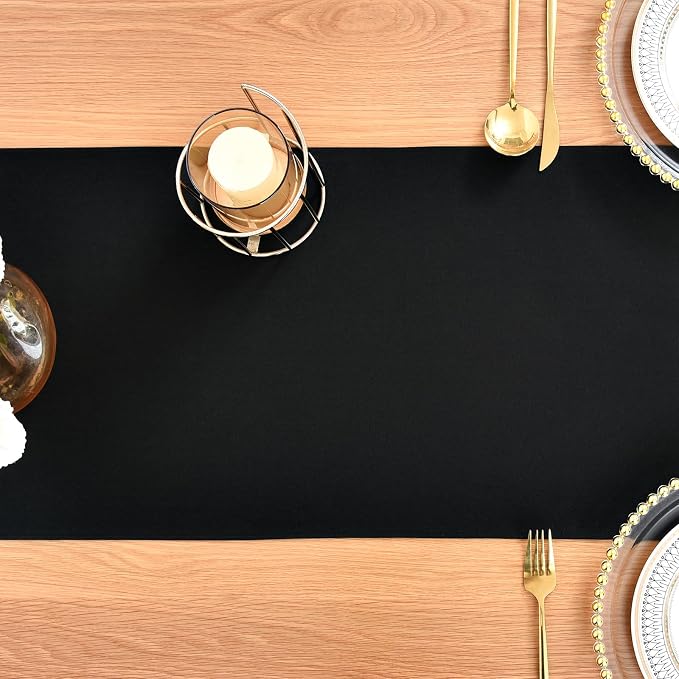 Faux Linen Table Runner Water Resistant 13 x 48 in, Coffee Table Runner - Image 7