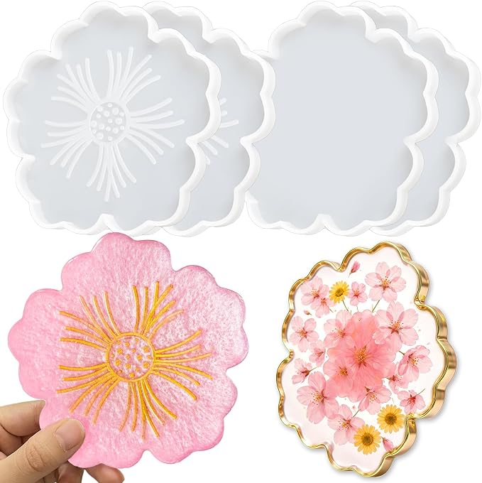 Resin Coaster Molds, Cup Mat, Home Table Decor, Wedding Housewarming Handmade by ZQYSING