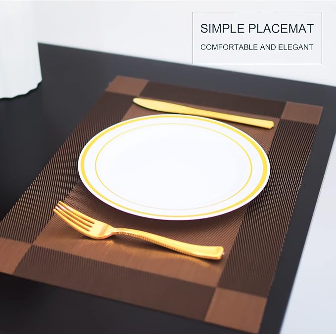 Placemats, Table Place Mats for Kitchen Dining, Heat-Resistant Anti-Skid Stain - Image 5