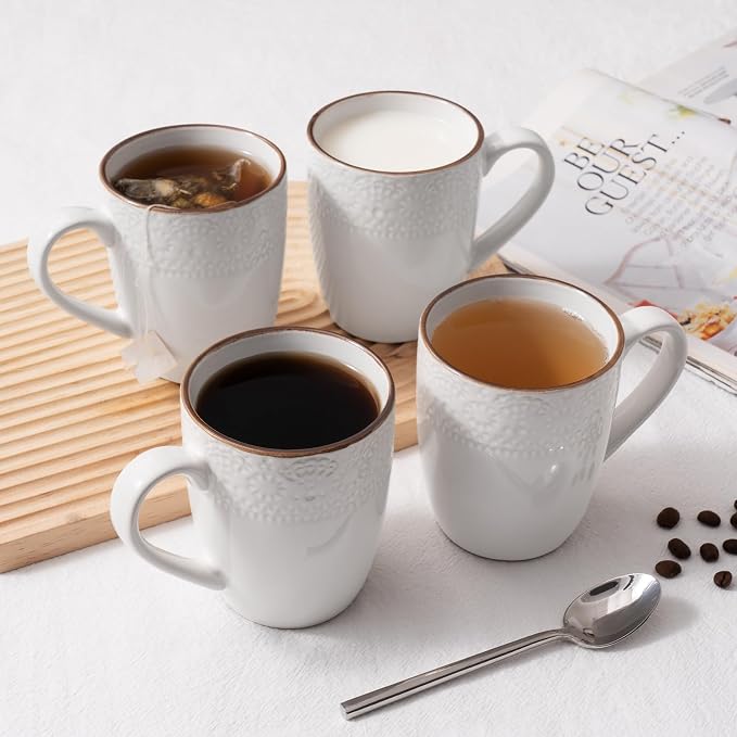 famiware Eden Coffee Mugs Sets of 6, 12 oz Ceramic Stoneware Mug Cup Set | - Image 2