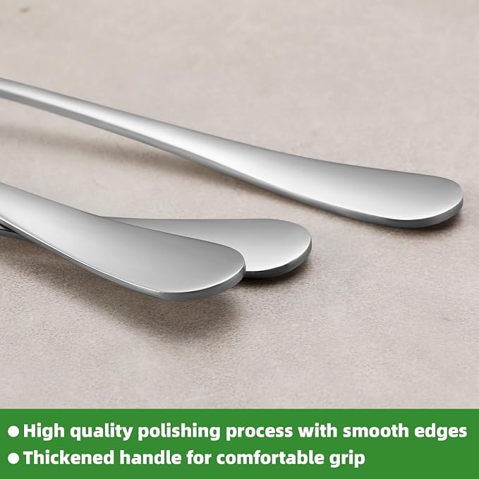 24 Piece Dinner Forks Set, Food-Grade Stainless Steel Forks Silverware - Image 4