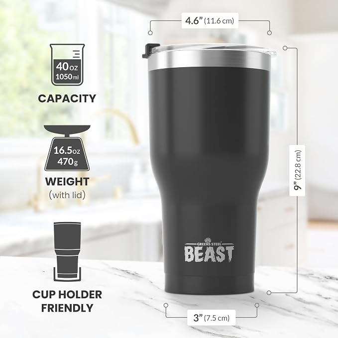 40 oz tumbler - Vacuum Insulated Tumbler - Leak Proof Stainless Steel Travel - Image 7