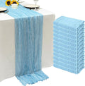 12Pack Baby Blue Cheesecloth Table Runner 20 x 120 inch Gauze Table Runner | by Seveups