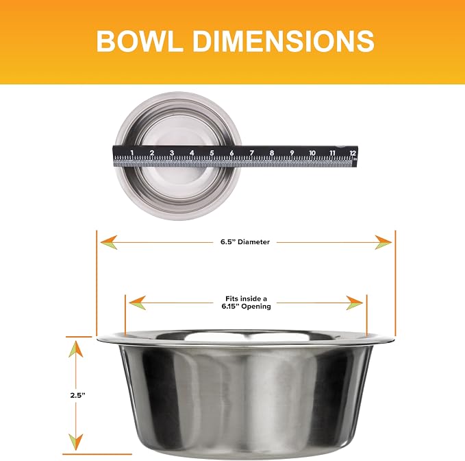 Neater Pet Brands 3.5 Cup Stainless Steel Dog Bowls, Dog Food Bowl & Water Bowl - Image 3
