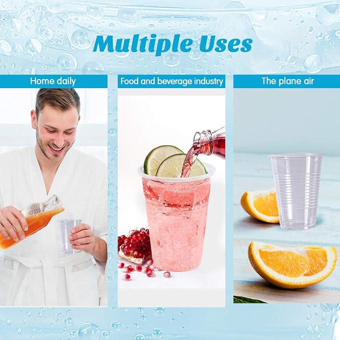 300 Pack 5 OZ Clear Plastic Cups, Disposable Mouthwash Cups, 5 Ounce Cold Party - Image 5