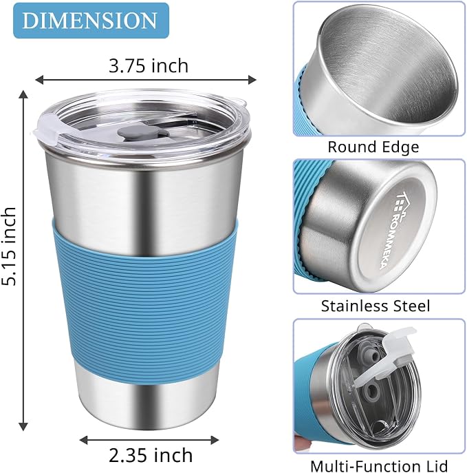 6 Pack Stainless Steel Tumblers & Water Glasses - Image 2