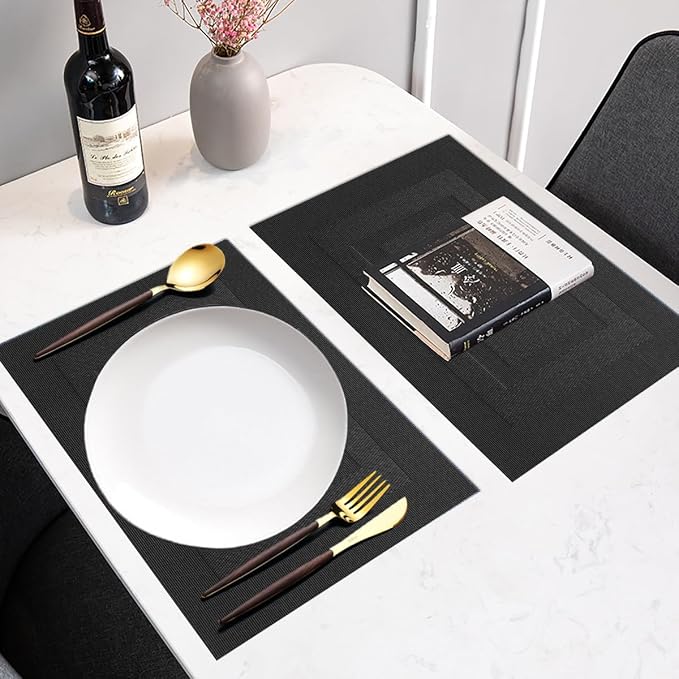 PIGCHCY Placemats, Washable Woven Vinyl Durable Placemats - Image 4