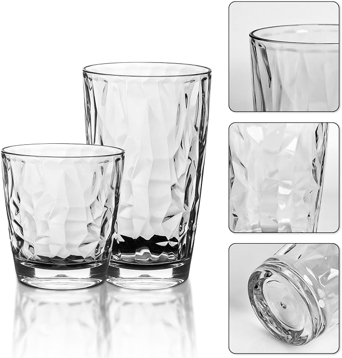 Topsky Reusable Plastic Cups, Shatter Proof Drinking Glasses, Unbreakable - Image 3