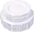 100pcs Silver Plastic Plates by WDF